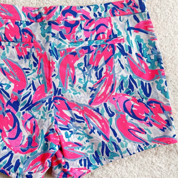 Lilly Pulitzer Hazelle Stretch Short in Cosmic Coral Cracked Up Size 2 - Picture 8 of 10